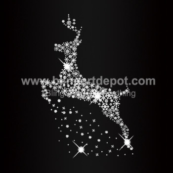 Deer Iron On Rhinestone Hotfix Transfers